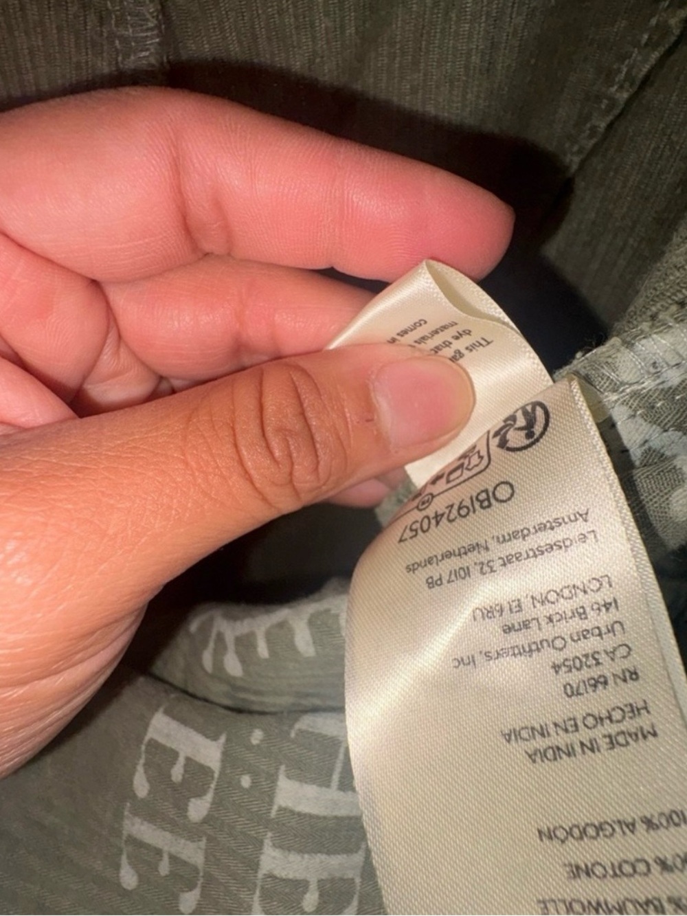 We The Free, Osaka Olive Green Corduroy barrel pants. - Picture 6 of 10